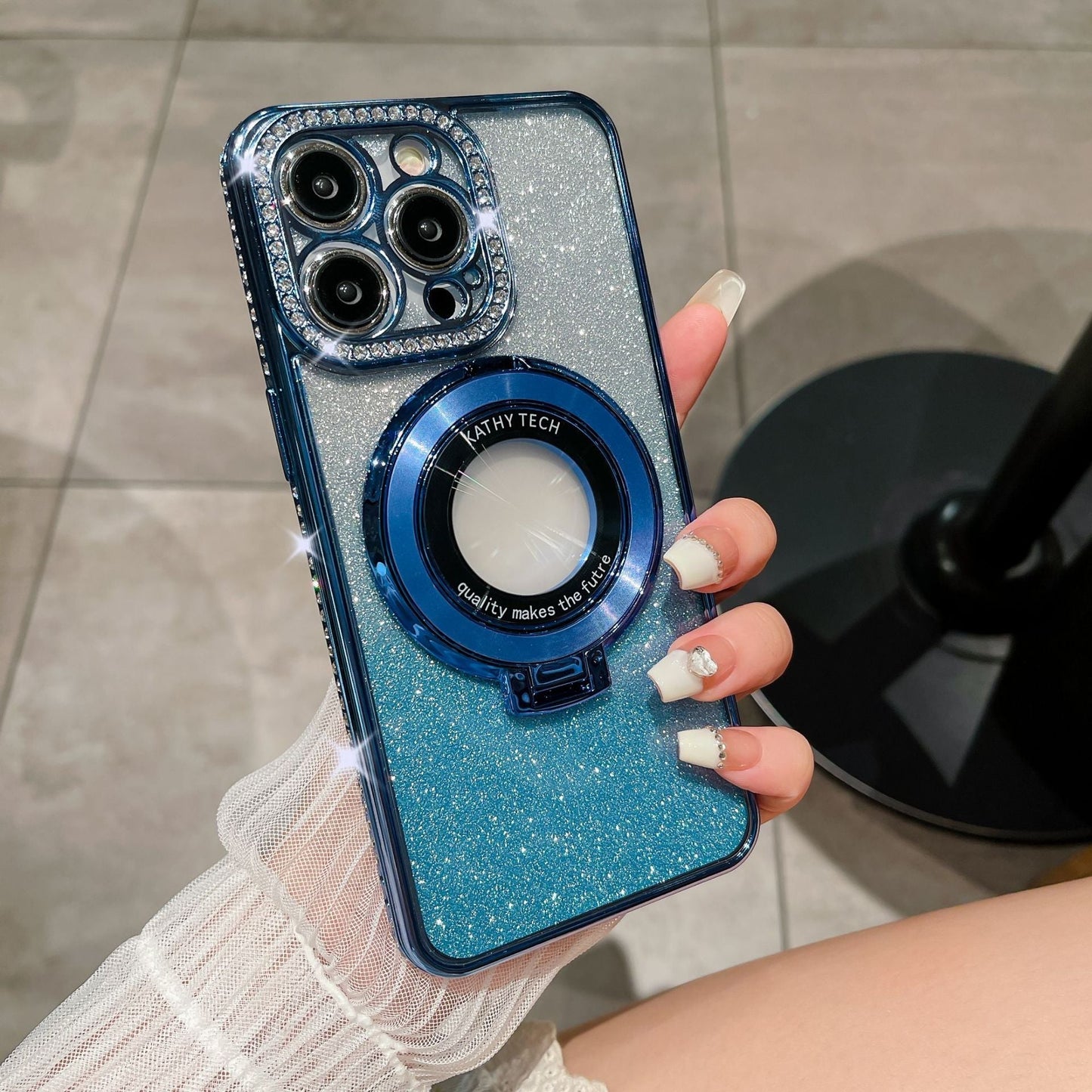Glitzer Diamant Magnetischer MagSafe Ringhalter für iPhone