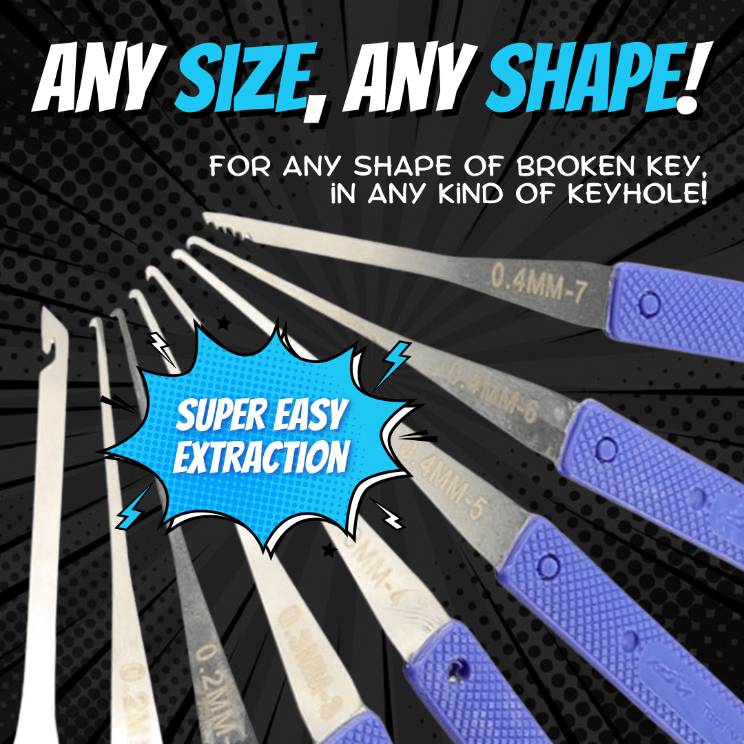 Broken Key Extractor Set – Entfernen Sie gebrochene Schlüssel mühelos aus jedem Schloss!