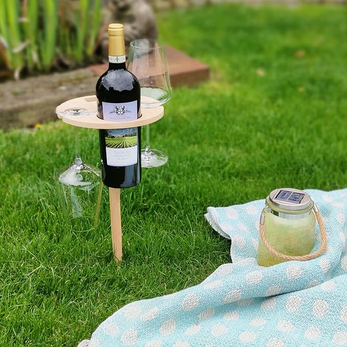 Faltbarer Picknicktisch mit Weinhalter