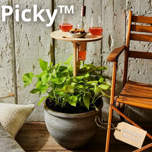 Faltbarer Picknicktisch mit Weinhalter