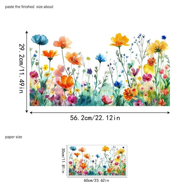 1+1 Gratis | Bunte Blumenstrauß-Fensteraufkleber