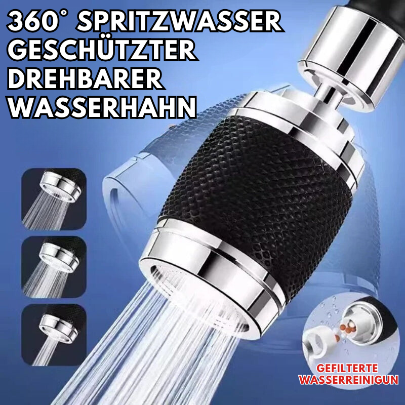 360° schwenkbarer Spritzschutz-Wasserhahnaufsatz – Einfaches und sauberes Abspülen