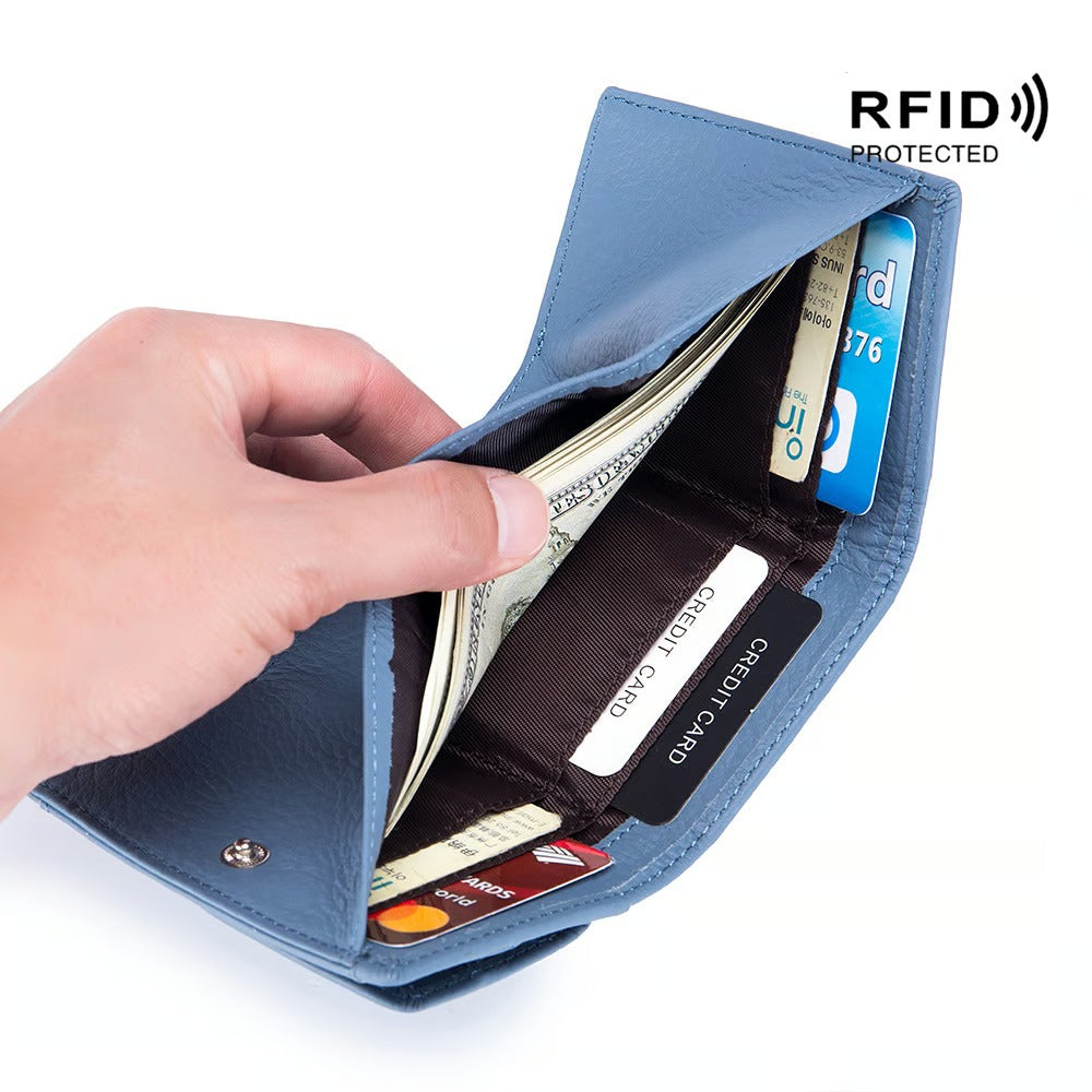 RFID-blockierende Lederbörse – Stylisch, kompakt und sicher