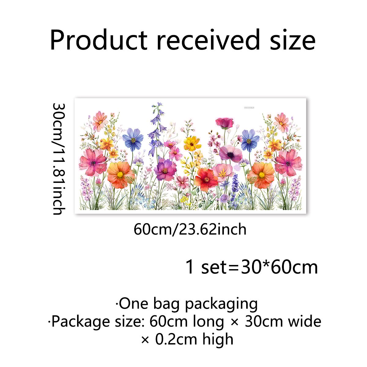 1+1 Gratis | Bunte Blumenstrauß-Fensteraufkleber