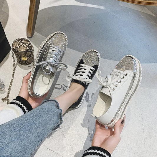 DIAMANT SILBER LEDER SNEAKER