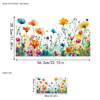 1+1 Gratis | Bunte Blumenstrauß-Fensteraufkleber
